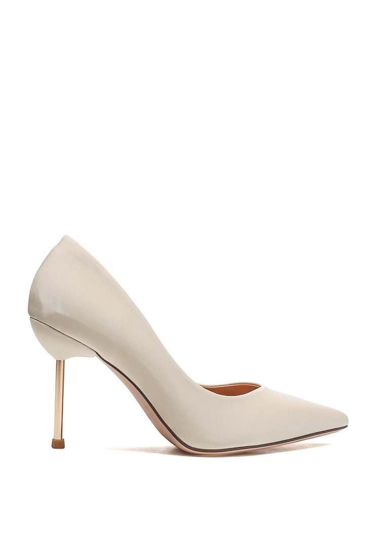 8.5CM Pointed Faux Leather High Heels Shoes IF8303