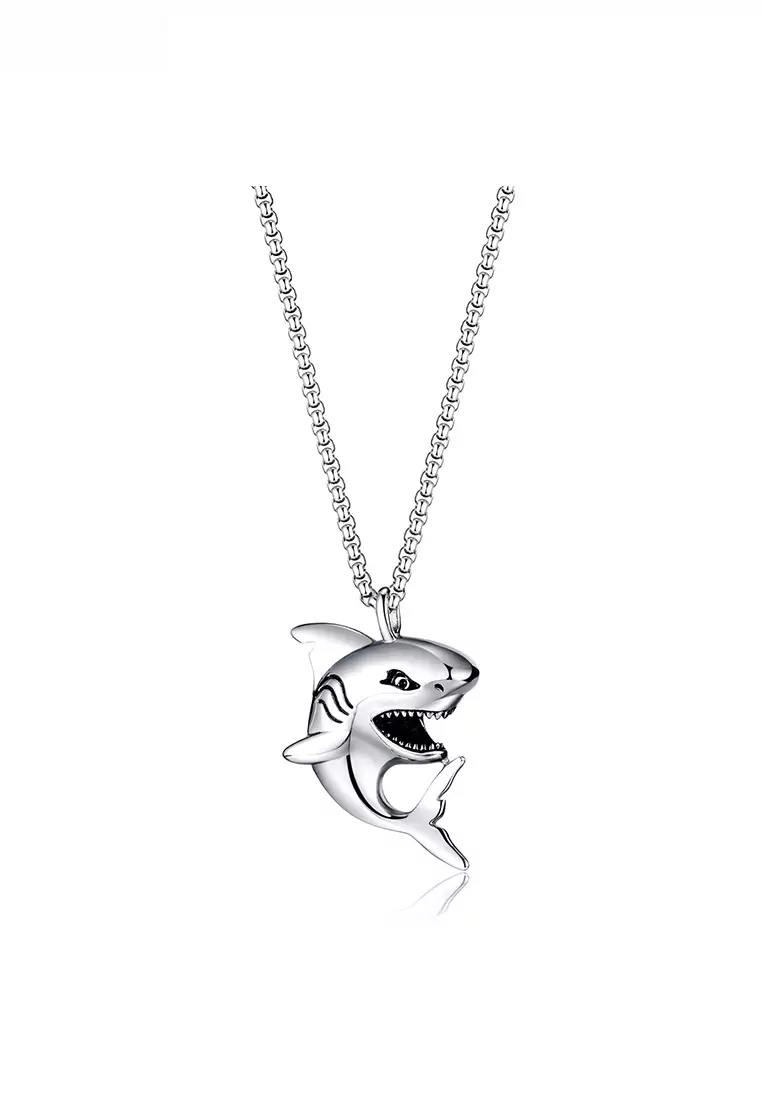 Gold discount shark pendant