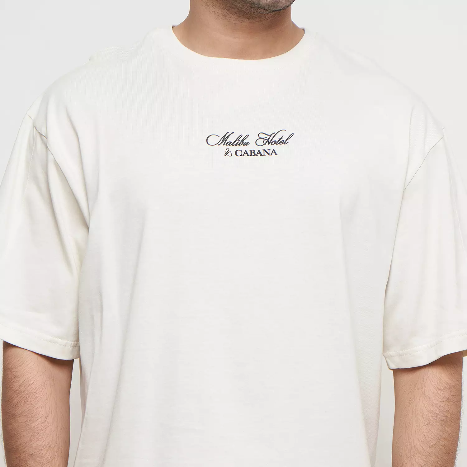 Larusso Resort Collection - Cabana Graphic Oversize Tee - Vaporous Grey