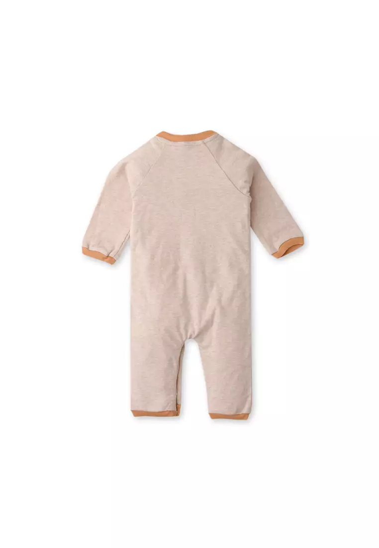 Tiger Face Raglan Jumpsuit With 3D Ears