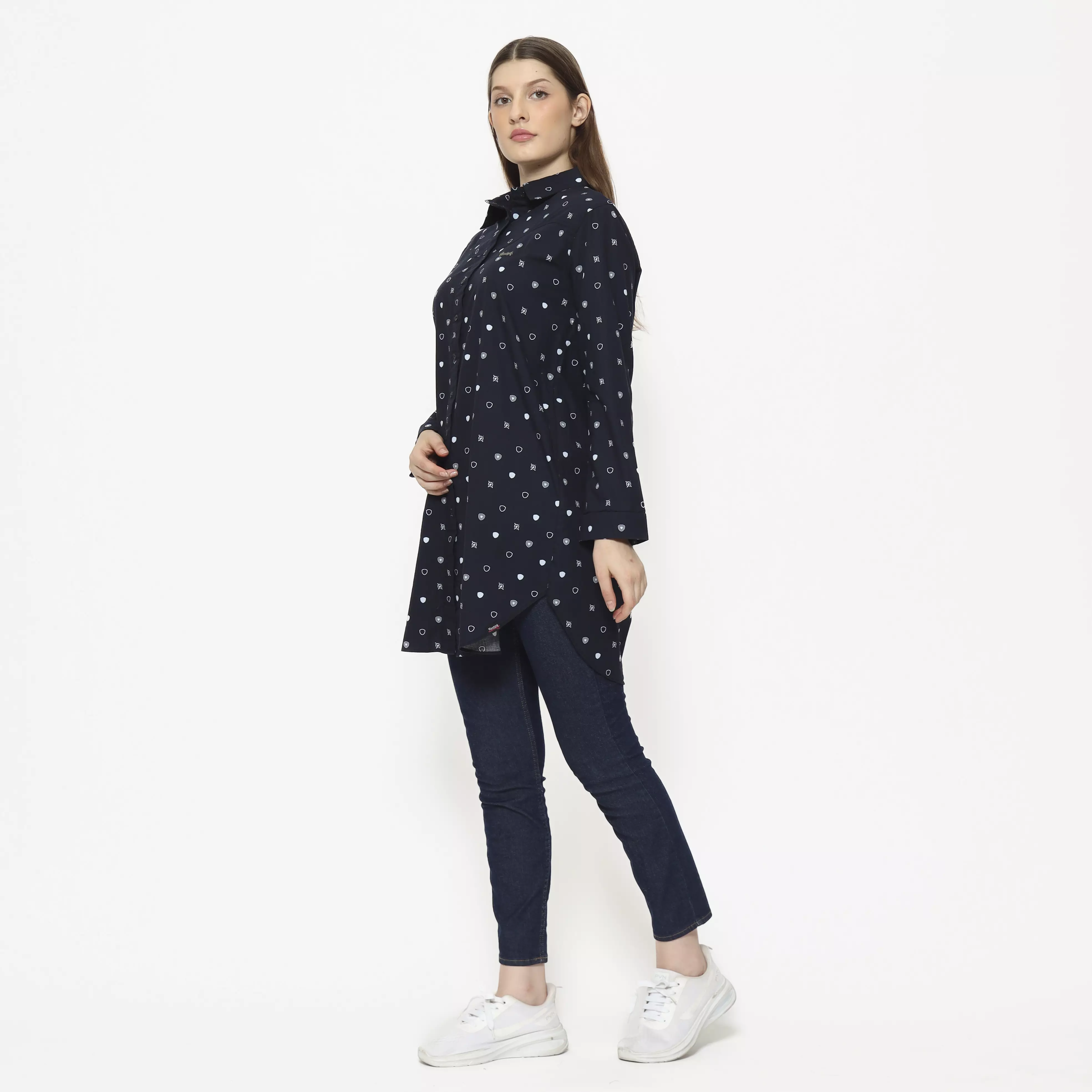 Planet Surf Clothing Kemeja lengan panjang Wanita Loki Tunic Planet Surf