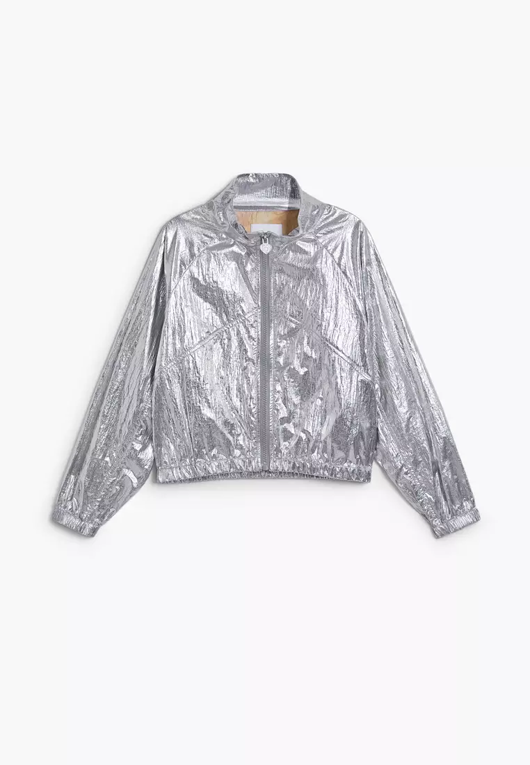 Reversible silver jacket