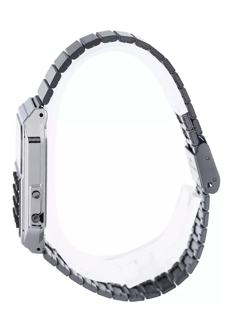 Casio Vintage Calculator Watch - Jam Tangan Digital Unisex - CA-500WEGG-1B - Stainless Steel