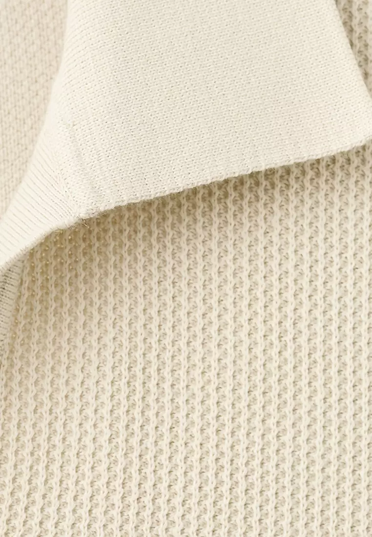100% Cotton Knitted Structure Polo Shirt