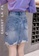 XAFITI blue Women Rips Stitch Sequins Denim Skirt With Asymmetric Hem 48658AA10E7D6BGS_7