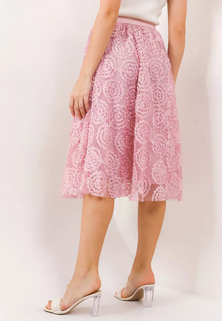 Jual Icons 3D Detail Mesh Skirt Original 2024 ZALORA Indonesia