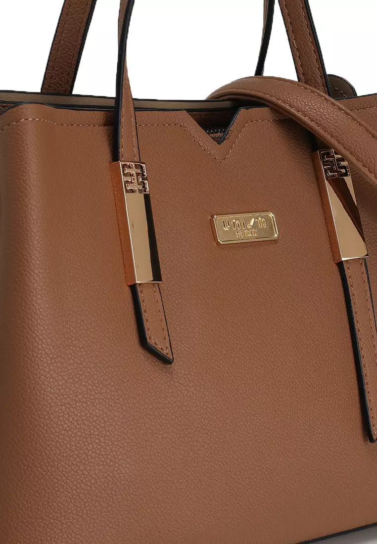 Pebbled Multi-Compartment Tote