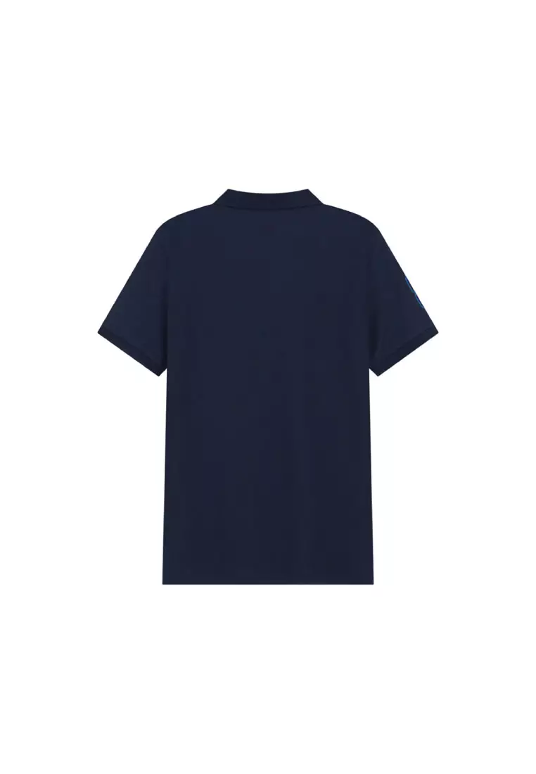 Men's Lion Embroidery Slim Short Sleeve Polo 01016222
