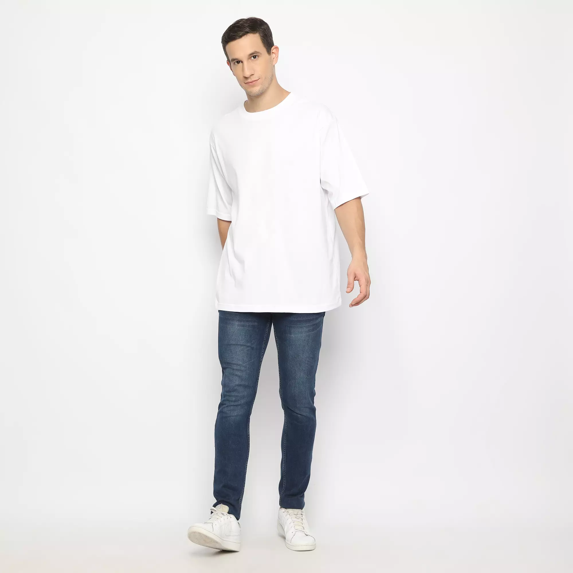 Simple Perfect Kaos Polos Oversize Cotton Lengan Pendek | Kaos Unisex Kaos Oversize Pria Basic White