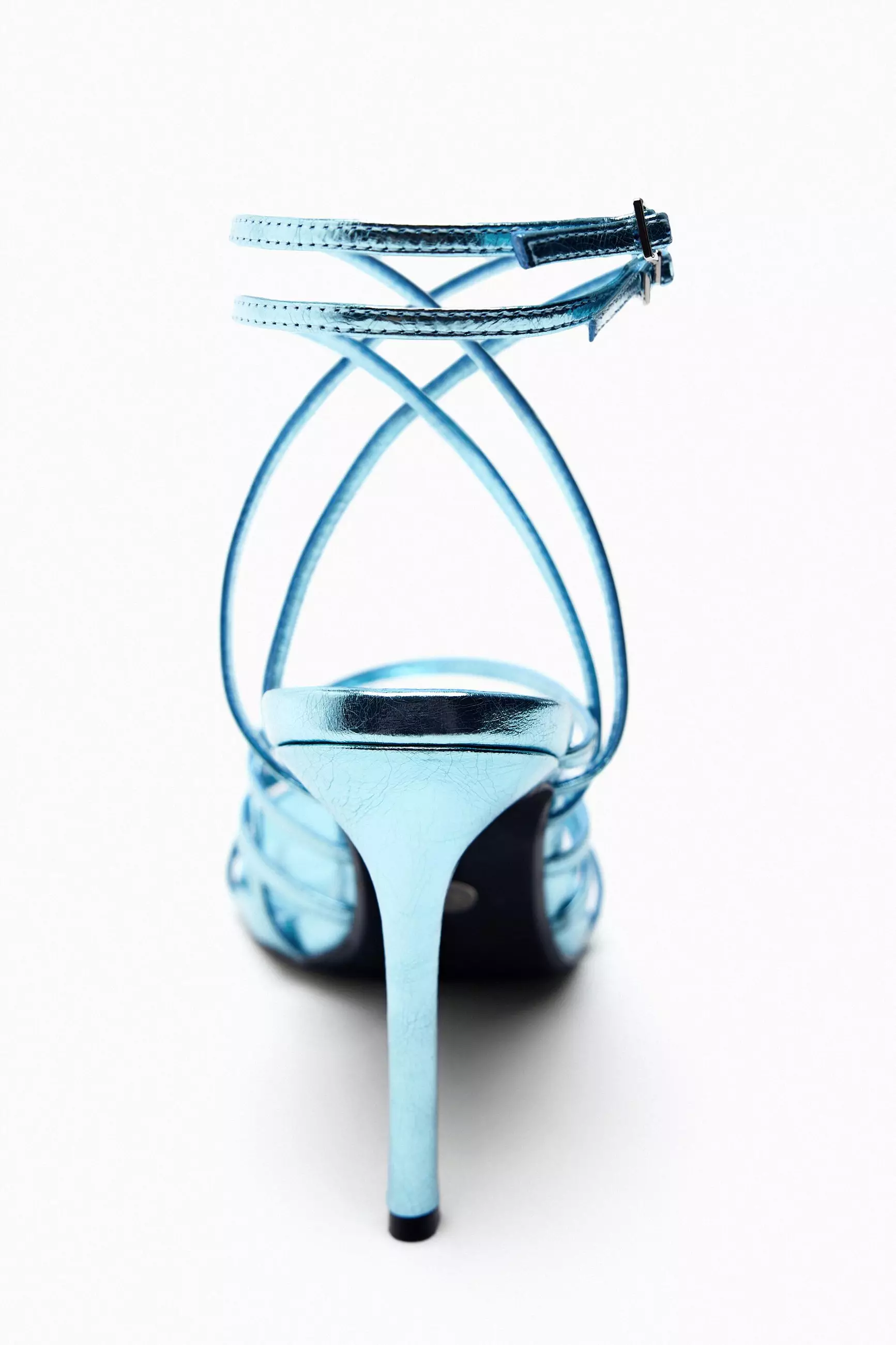 ZARA Metallic Leather High-Heel Sandals 2025 Buy ZARA Online