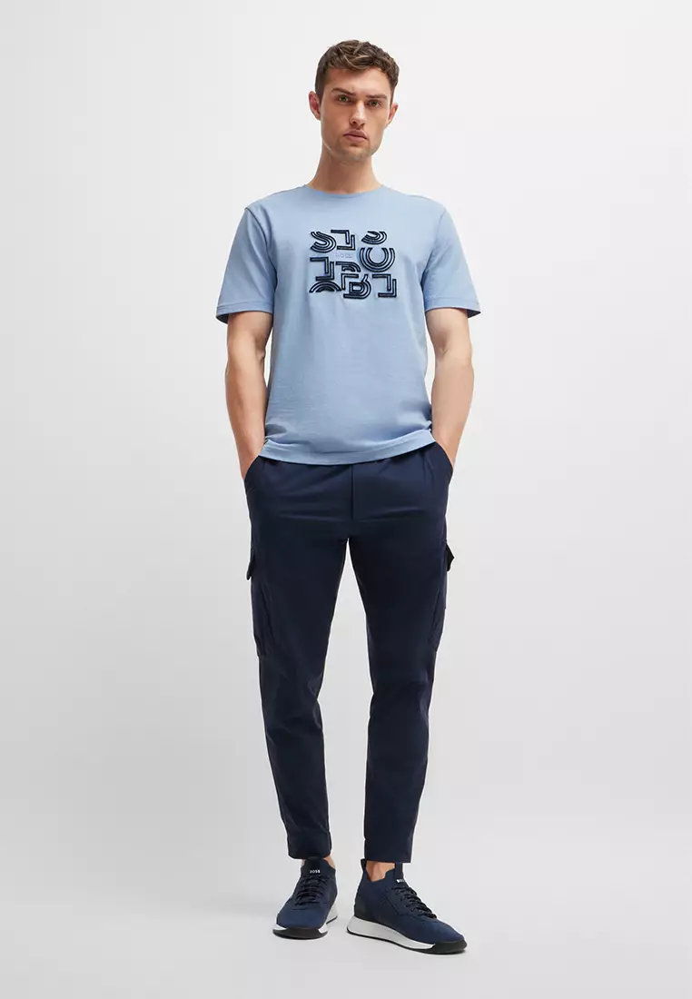 BOSS Men T-shirt Sky Blue 50495742 450