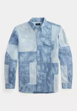 Buy Polo Ralph Lauren Classic Fit Patchwork Chambray Shirt 2026