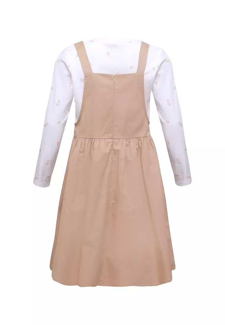 Pito Dito Girl Jammy Overall Dress Midi Anak Khaki - Size 4