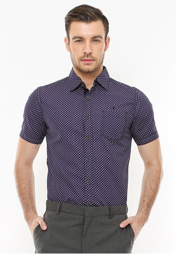 Jual LGS  Slim Fit Kemeja  Fashion Full Gambar Ungu 