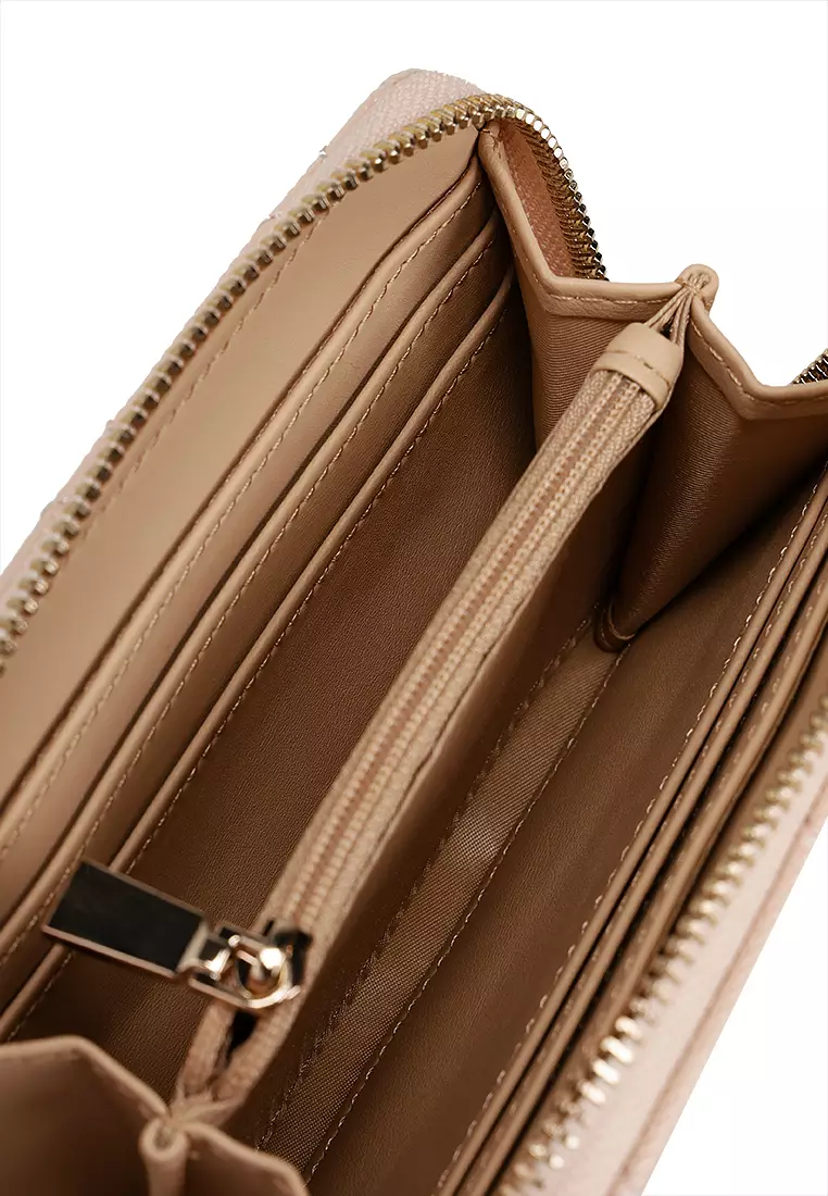 Guess Laurel Slg Medium Zip Around Wallet - Black