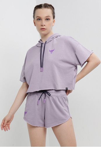 purple and pink under armour hoodie