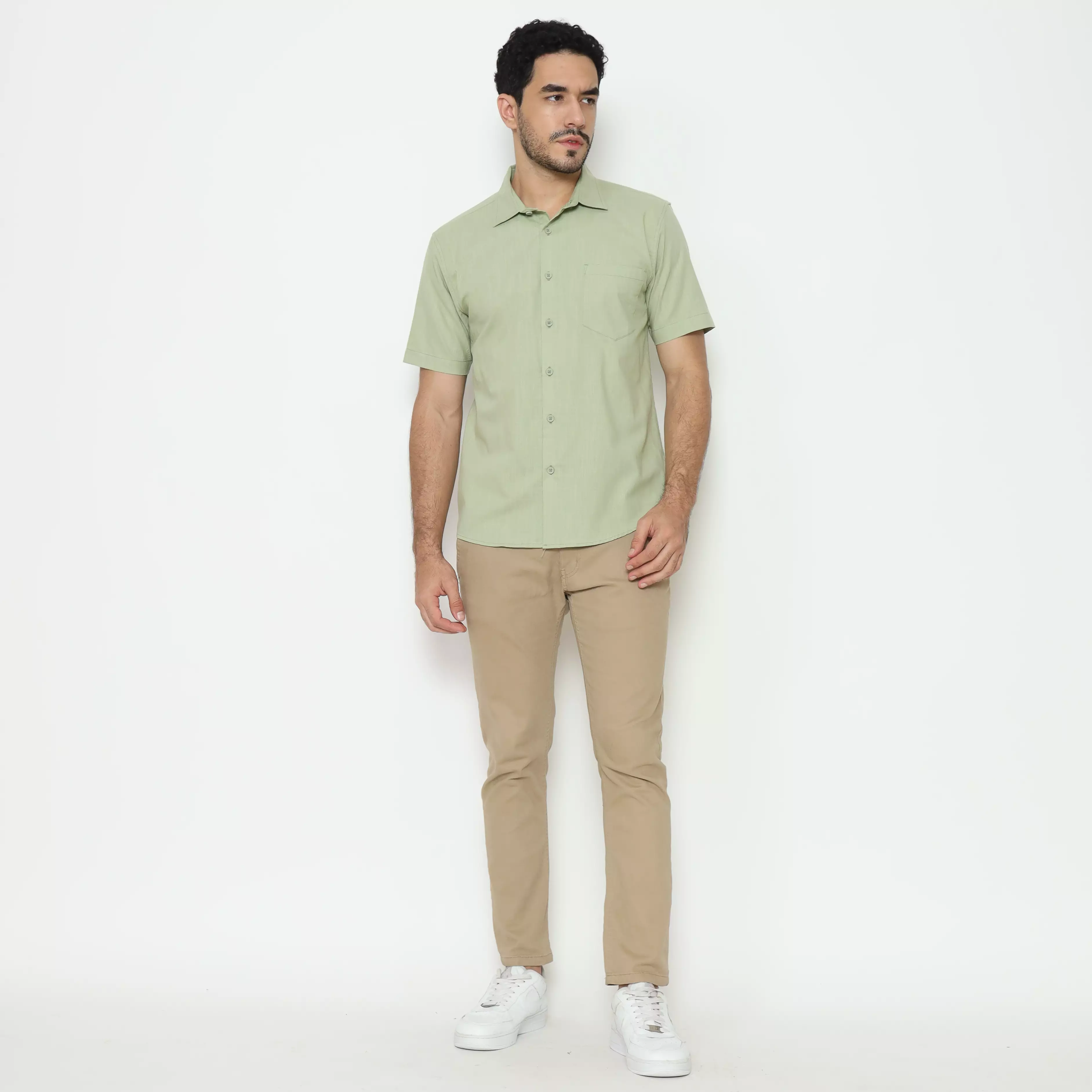 AMK Kemeja Pria Lengan Pendek SHS Ambara S/S Sage Green