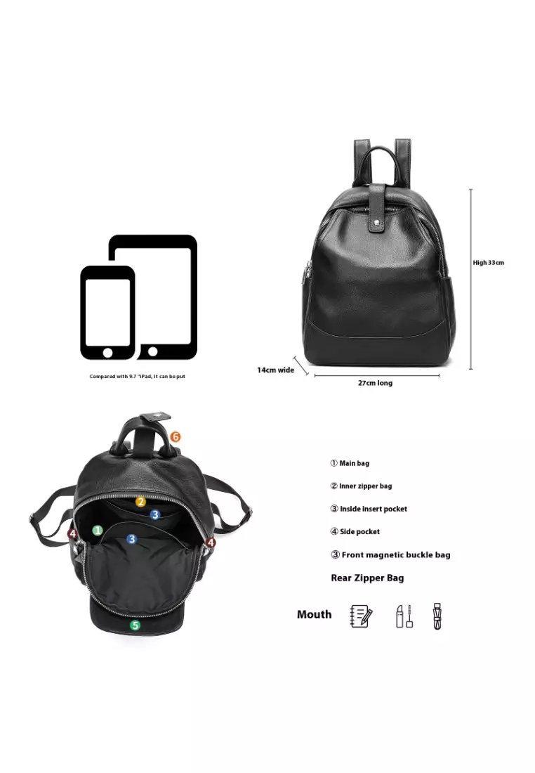 Buy Lara New Arrival Men's Genuine Leather Backpack, Soft Cowhide