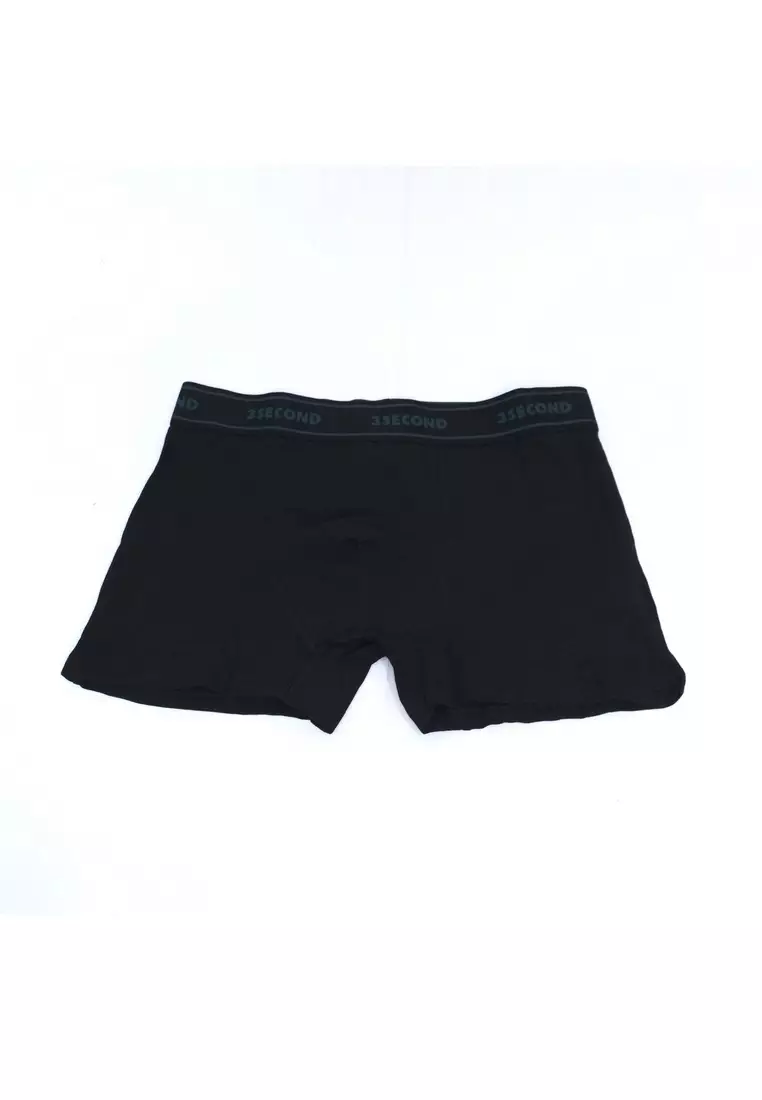 Embossed Icon Microfiber Low Rise Trunks, black