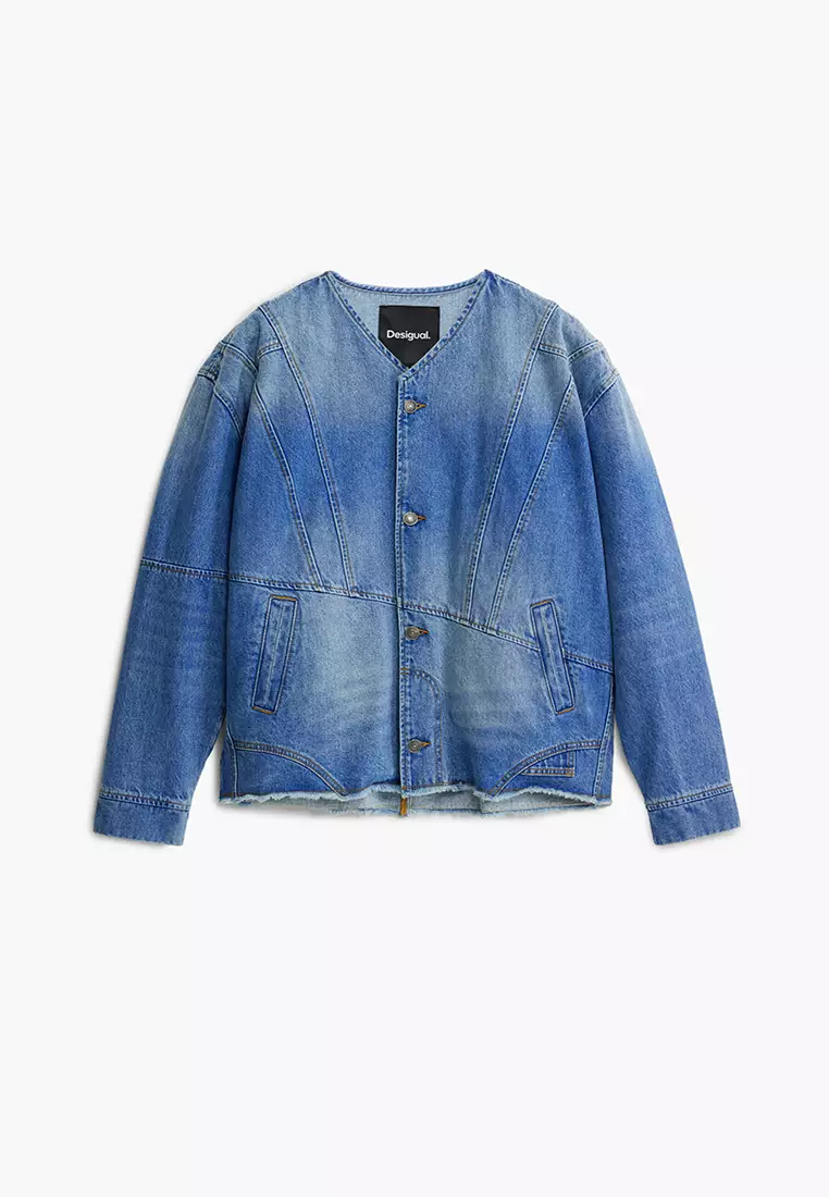 Buy Desigual Patchwork denim jacket 2025 Online | ZALORA
