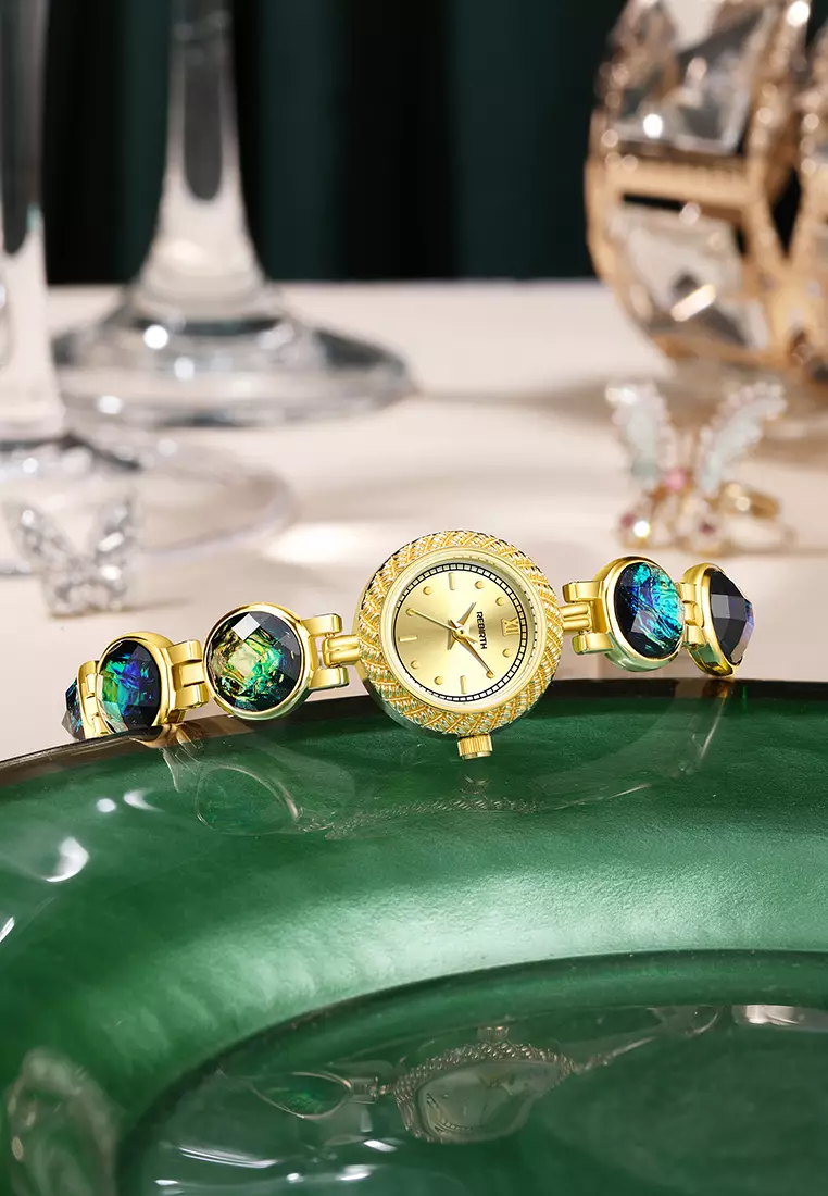 Jam Tangan Wanita Anti Air Original Korea Elagent Jam Gelang Style Vintage Jam Tangan Cewek gold