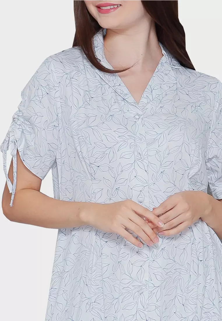 Urban Exchange Rachael White Blue Dress