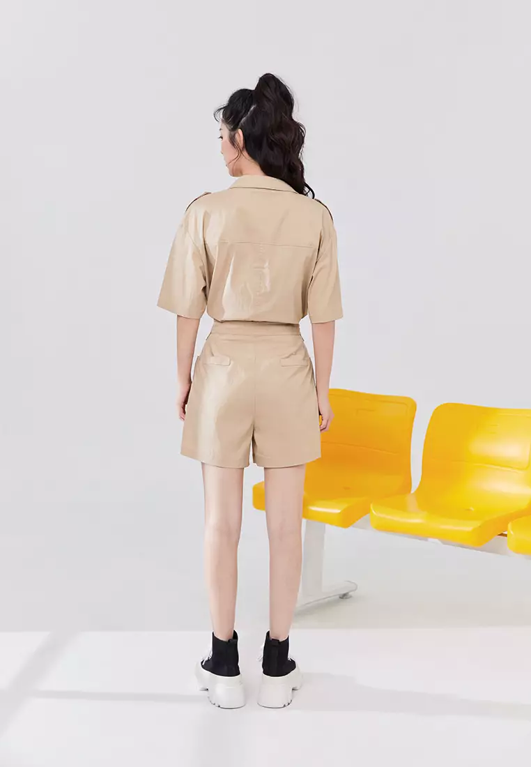 Linen Cropped Blouse