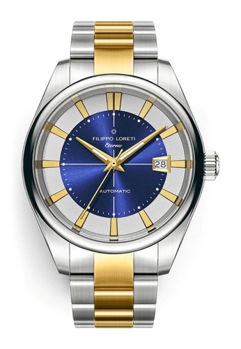 Filippo Loreti 白色 and 藍色 and 銀色 and 金色 Filippo Loreti - Eterno Classic - Eterno Classic AUTOMATIC 腕錶，直徑 42 毫米 217B4AC1707E81GS_1