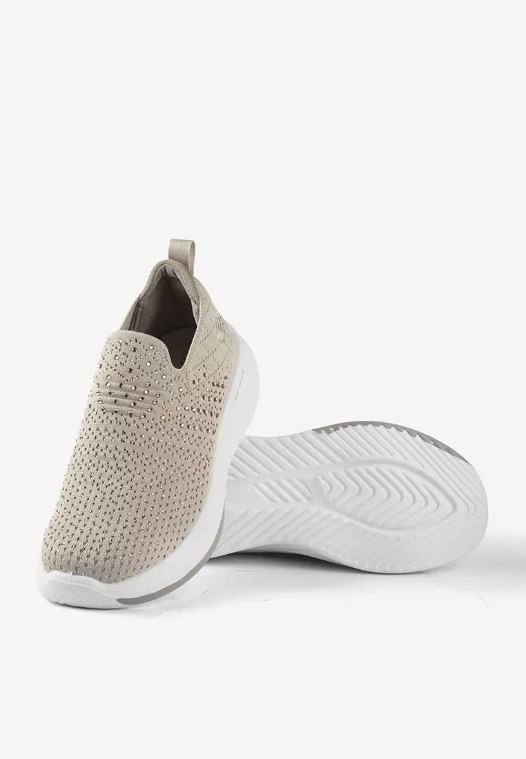 Sepatu Sneakers Slip on Knit Wanita L.Yelan