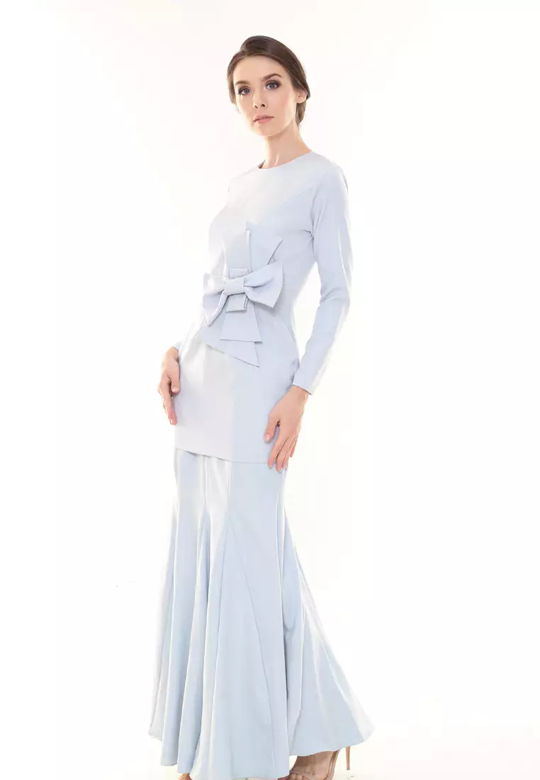 Natalia Kurung Modern in Baby Blue