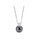 Glamorousky black 925 Sterling Silver Simple Elegant Geometric Black Freshwater Pearl Pendant with Necklace 4CB3BACD1B2AF2GS_1