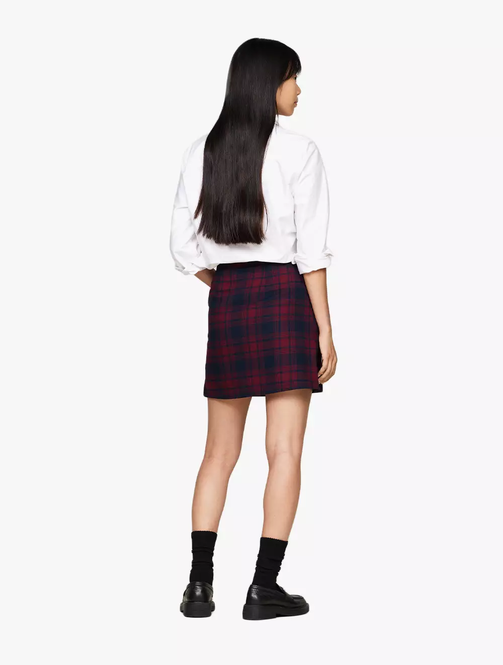 Tommy Jeans - Tartan Check Mini Skirt - Red - red