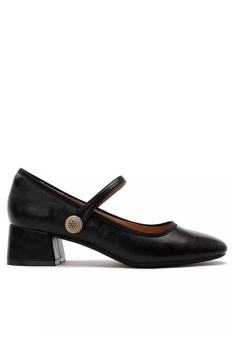 4CM Vintage Microfiber Leather Mary Jane Shoes TE2010-6