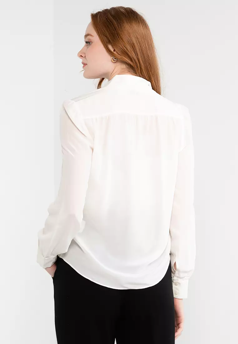 Neck Tie Silk Blouse
