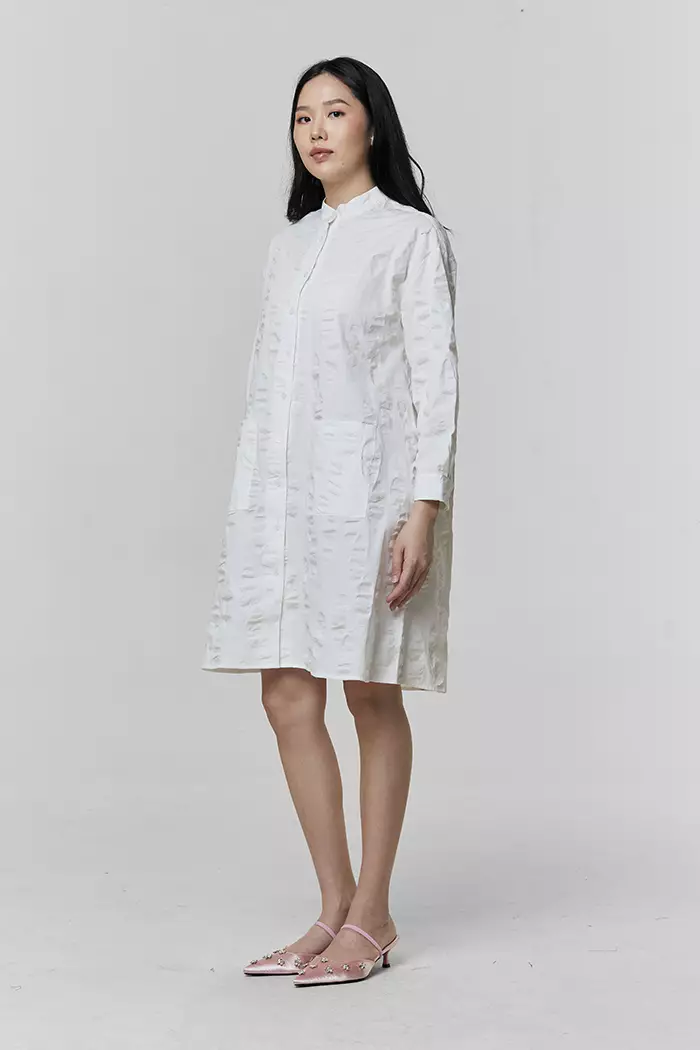 COTTONINK - Dress Wanita Wanita Off-white Cova #AnniversaryCollection2025