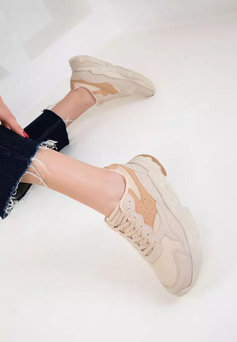Beige-Tan Women's Sneaker 20592