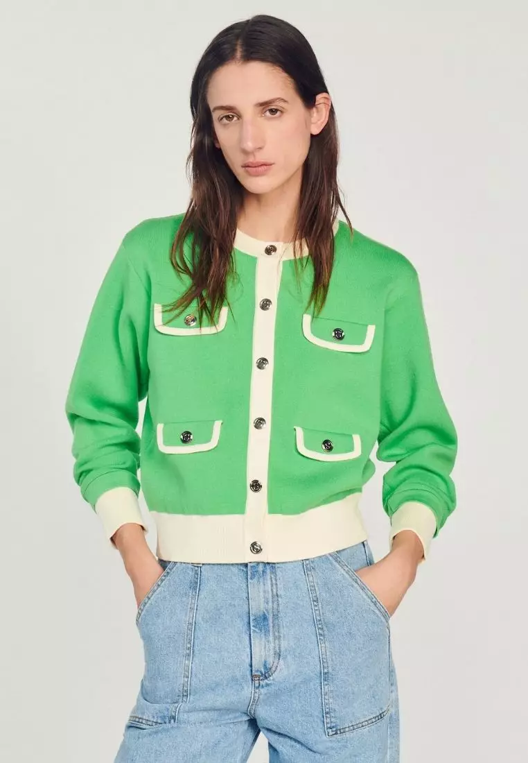 Sandro green hotsell cardigan