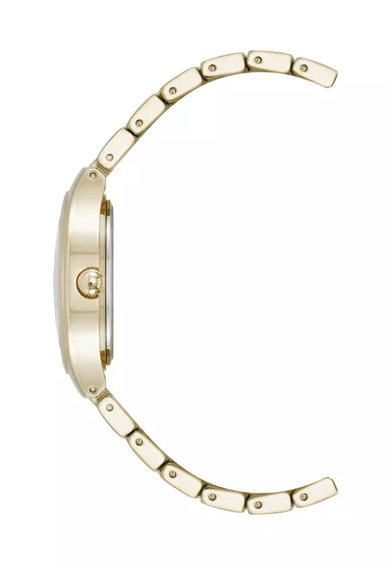 AK5132BKGB0000 Gold Tone Round Watch With Black Glossy Dial