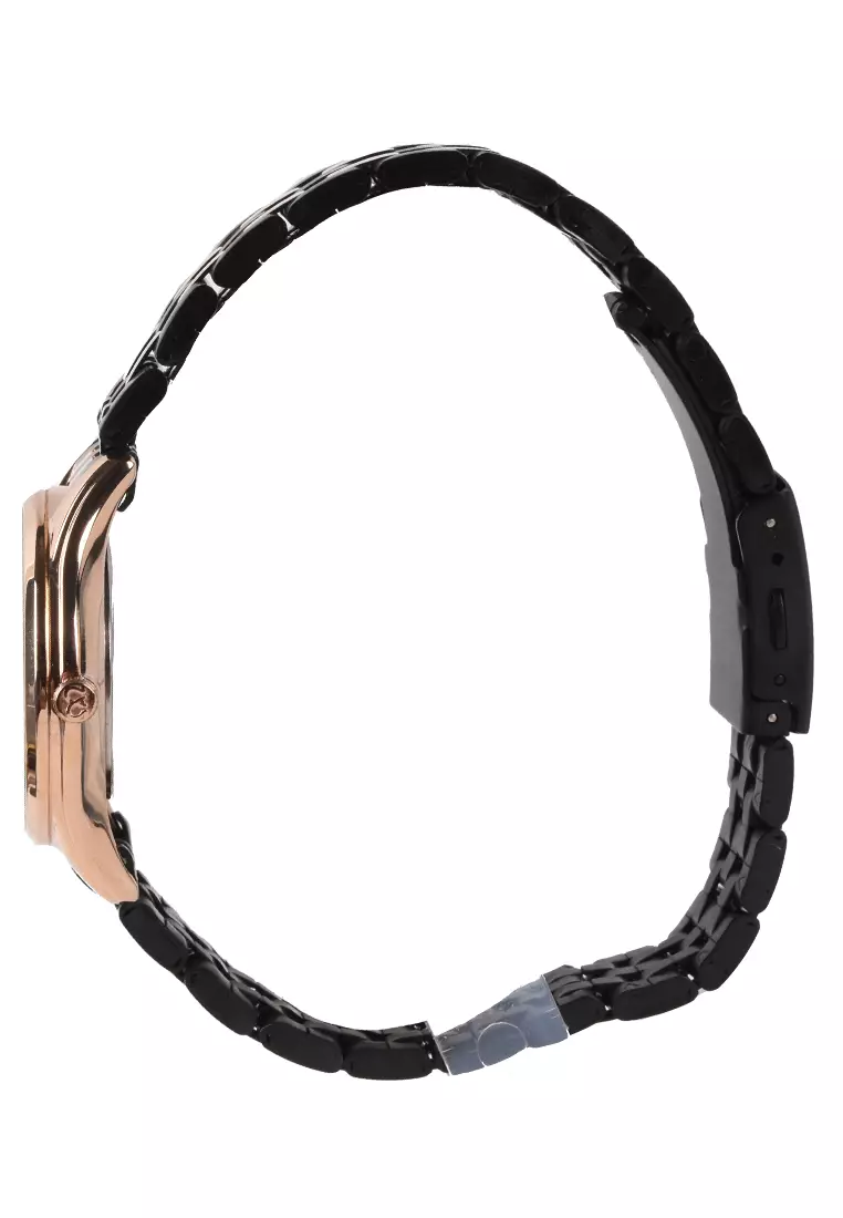 Mirage - Jam Tangan Analog Wanita - Rosegold - Black Stainless Steel Bracelet - 8544L-B