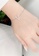 ZITIQUE silver Women's Diamond Studded Letter V Chain Bracelet - Silver 9C013AC6616424GS_2