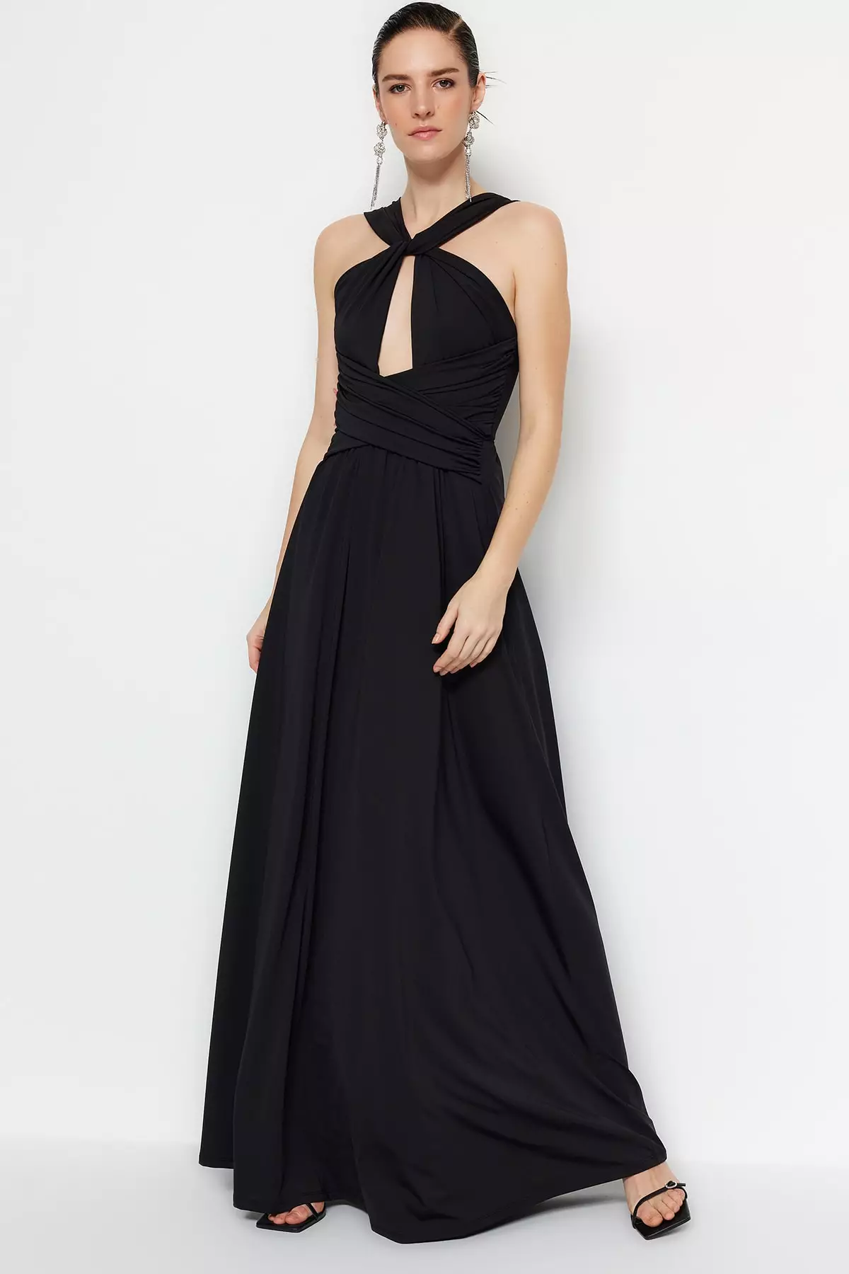 Halter neck flowy top dress