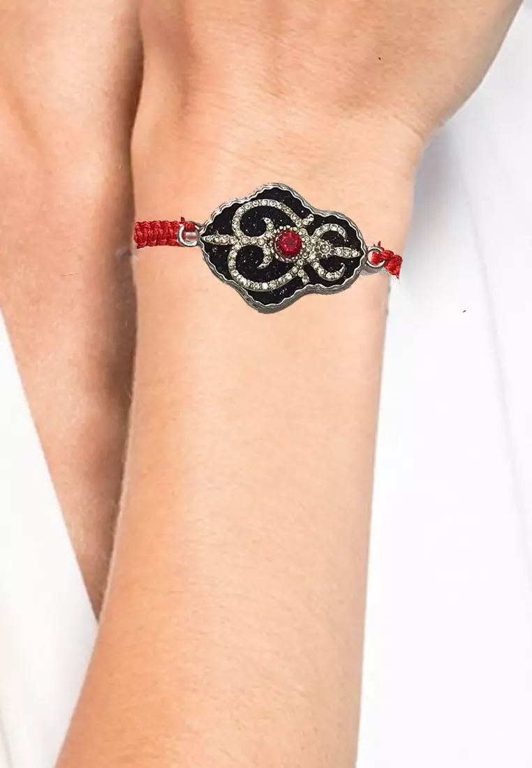 Jual San Marco Top capi Macrame Bracelet Ruby Red Original 2026 ...