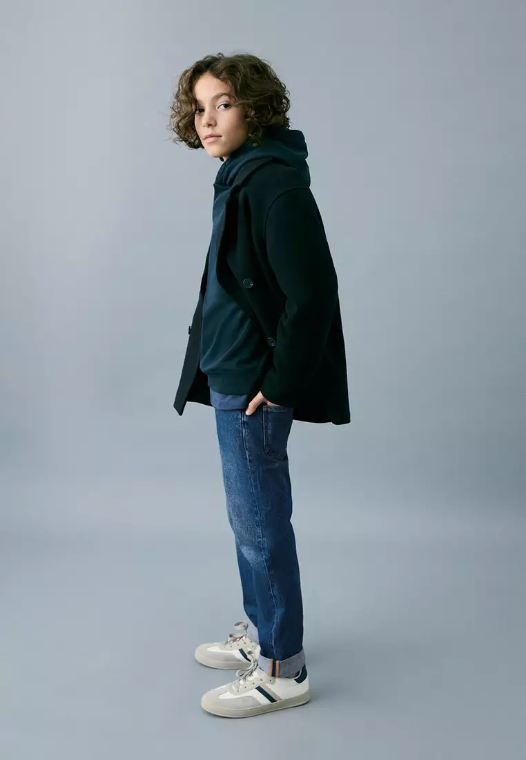 Turned-Up Straight Jeans