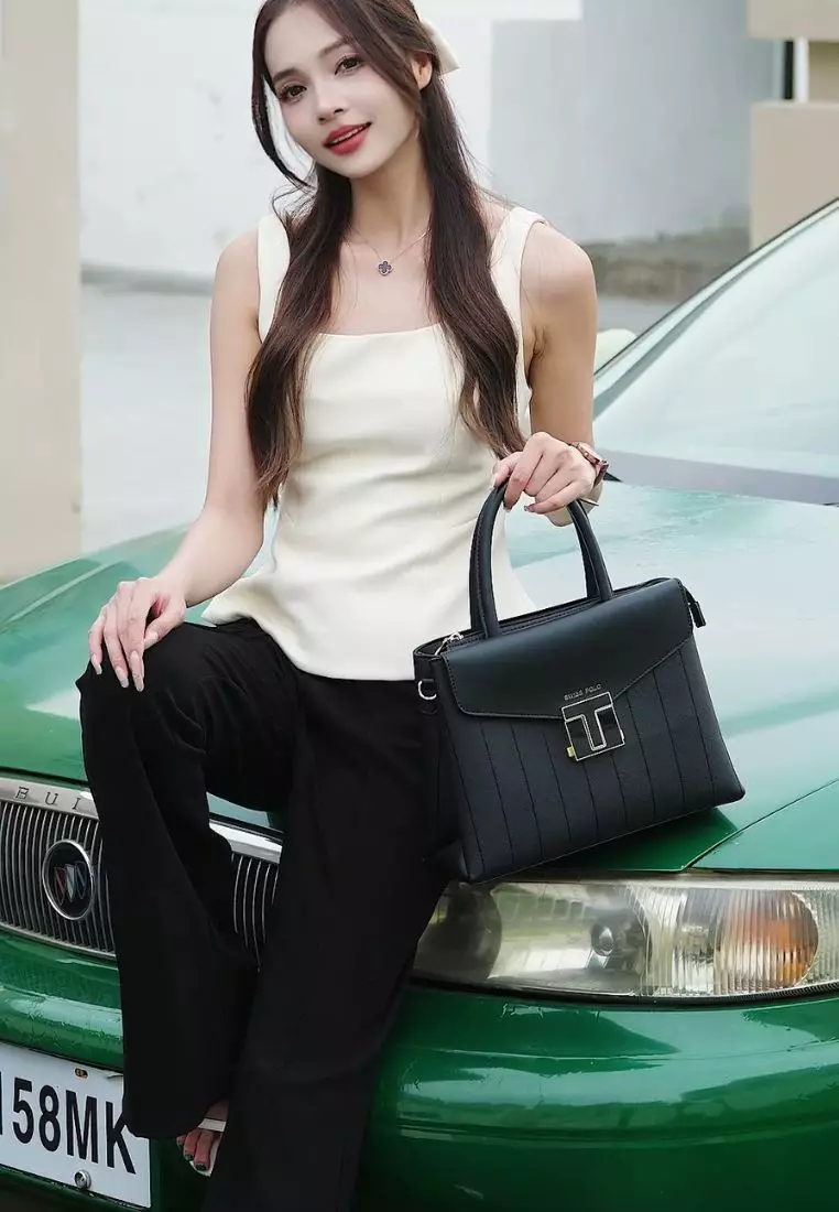 Women's Top Handle Bag / Sling Bag / Crossbody Bag / Shoulder Bag - Black