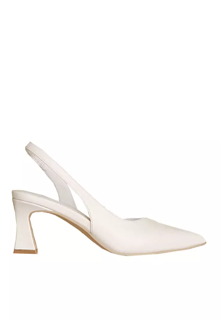 White simple top heels