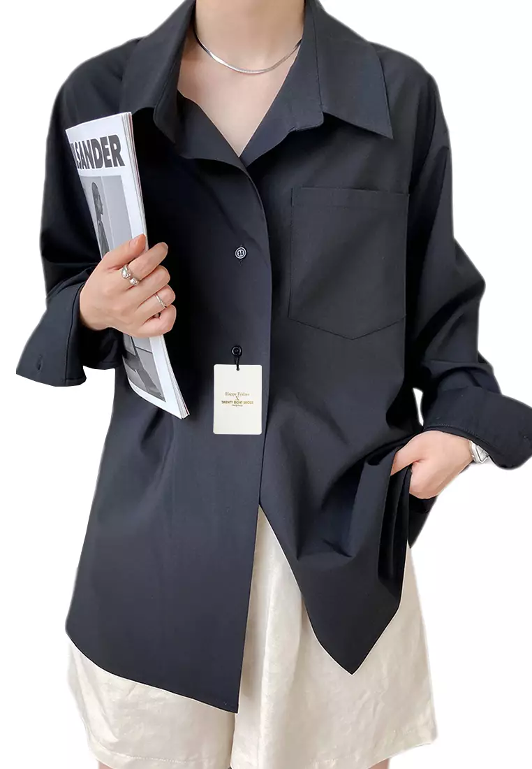 Lapel Back Button-down Shirt YX331