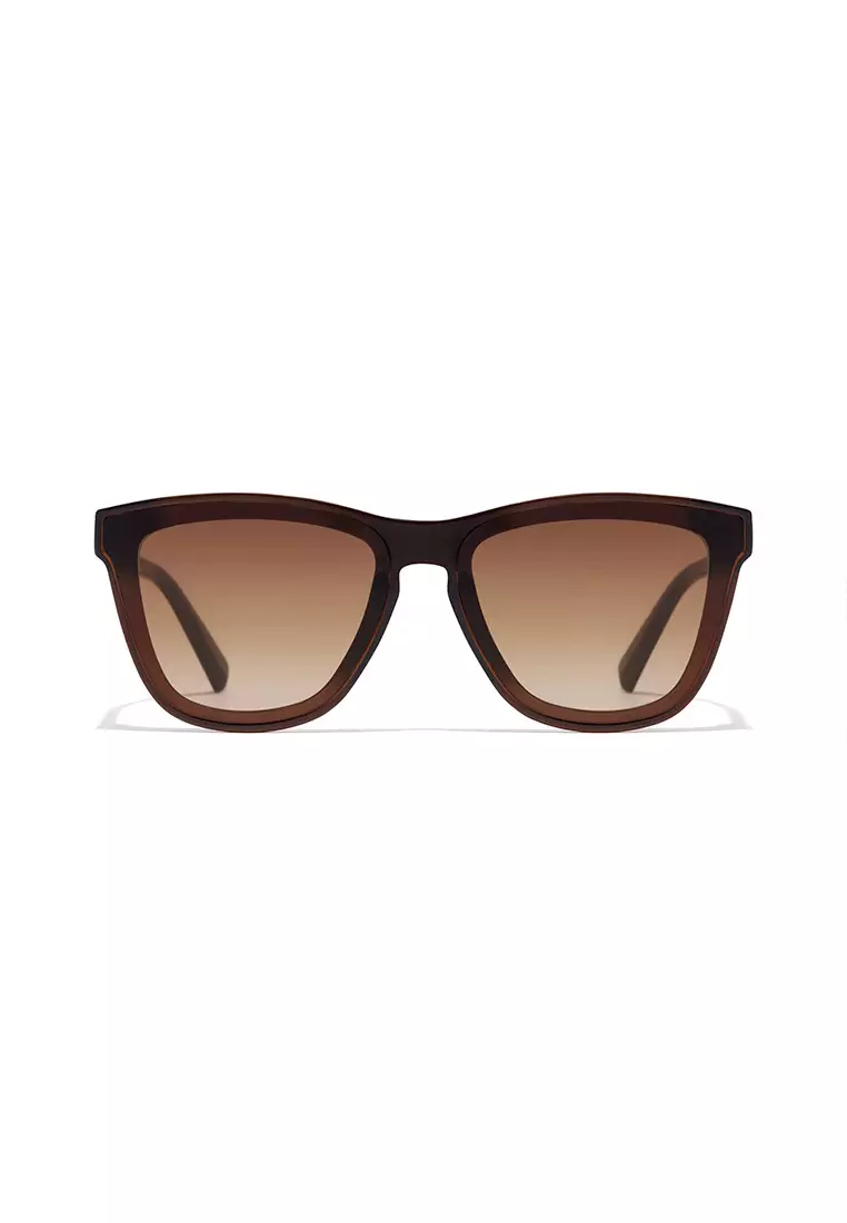 HAWKERS Brown Peanut Butter Downtown Max Sunglasses For Men And Women, Unisex. Official Product Designed In Spain