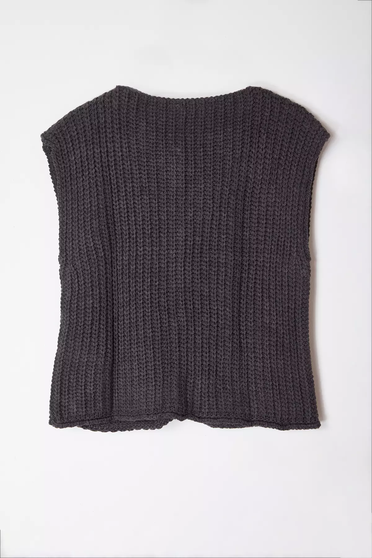 Anthracite Crew Neck Fitted Vest TWOAW25YE00027