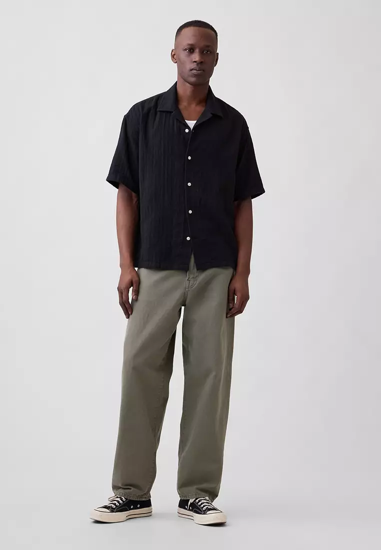 Boxy Gauze Vacation Shirt