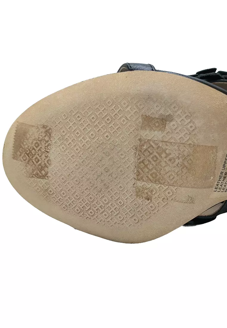 Pre-loved Tory Burch Leather Flower Heels for Women in Black - O1-33079-001-6